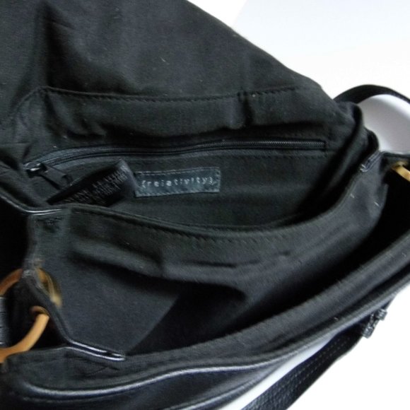 RELATIVITY Leather Purse Black Genuine Bag - Picture 5 of 7